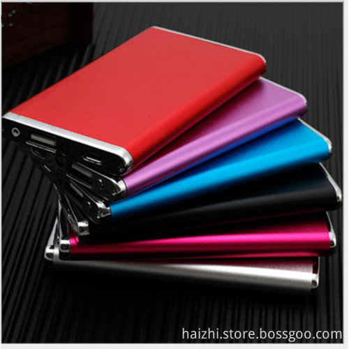 battery charger cell phone 6000mah aluminum power bank